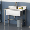 TRINITY 32" x 16" Stainless Steel Utility Sink with Pull-out Faucet Image