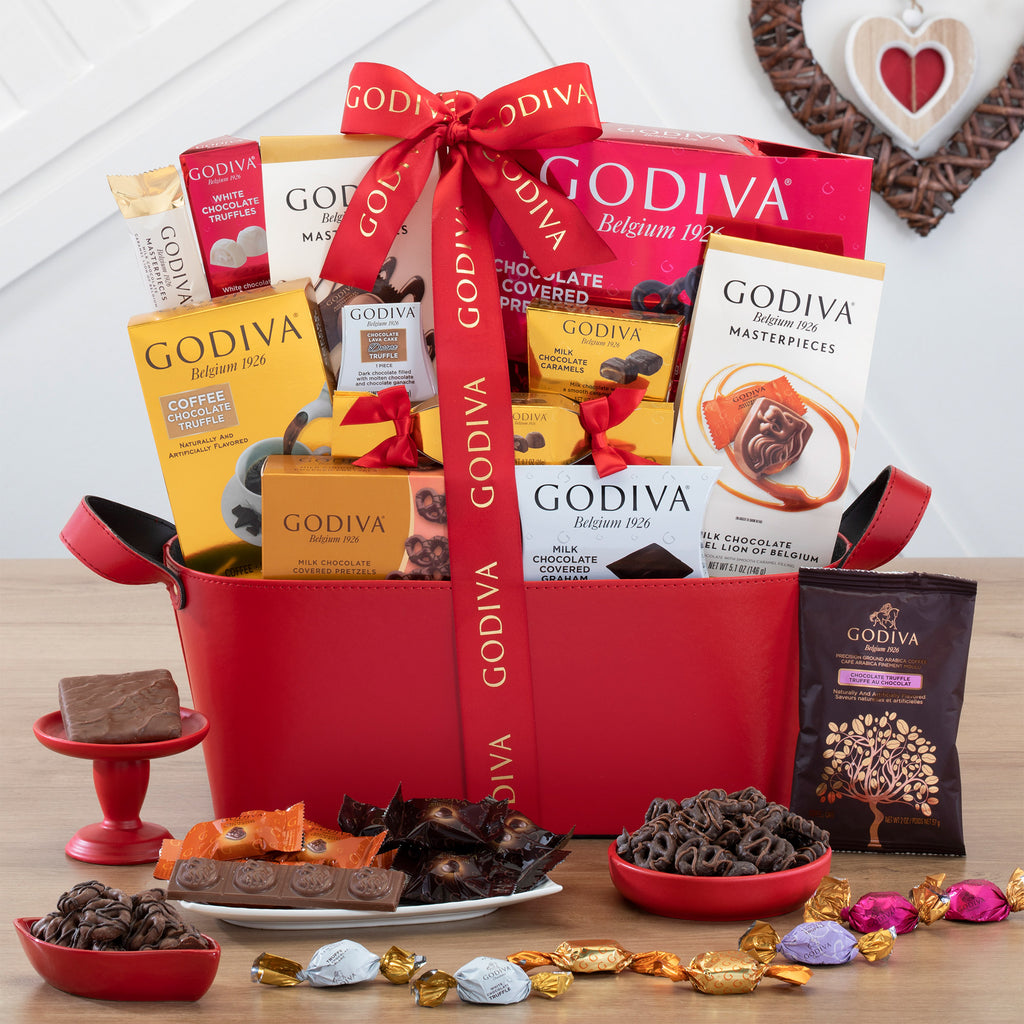 Godiva Valentine's Day Radiant Red Gift Basket 1.49 lbs Image