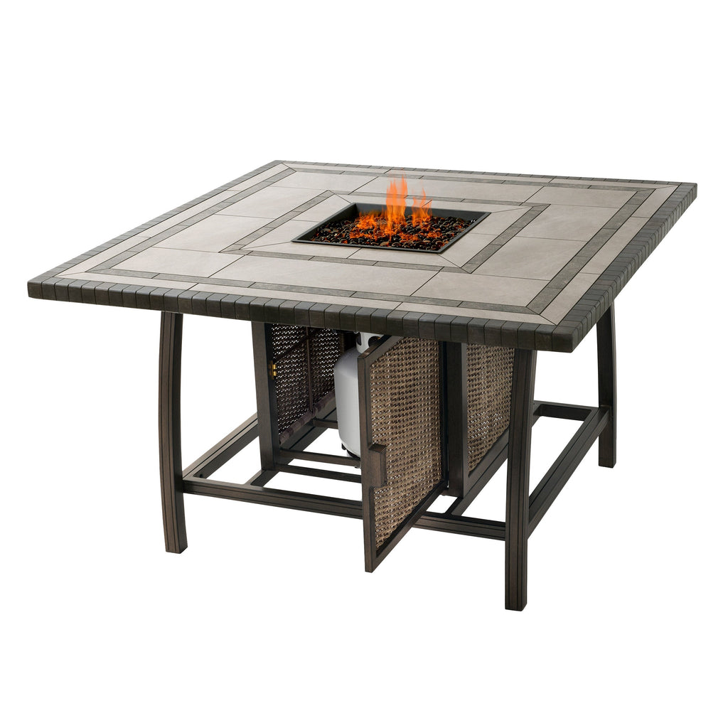 Agio Anderson 9-piece High Fire Outdoor Dining Set