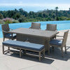 Belmont 6-piece Outdoor Dining Set with Fire Table