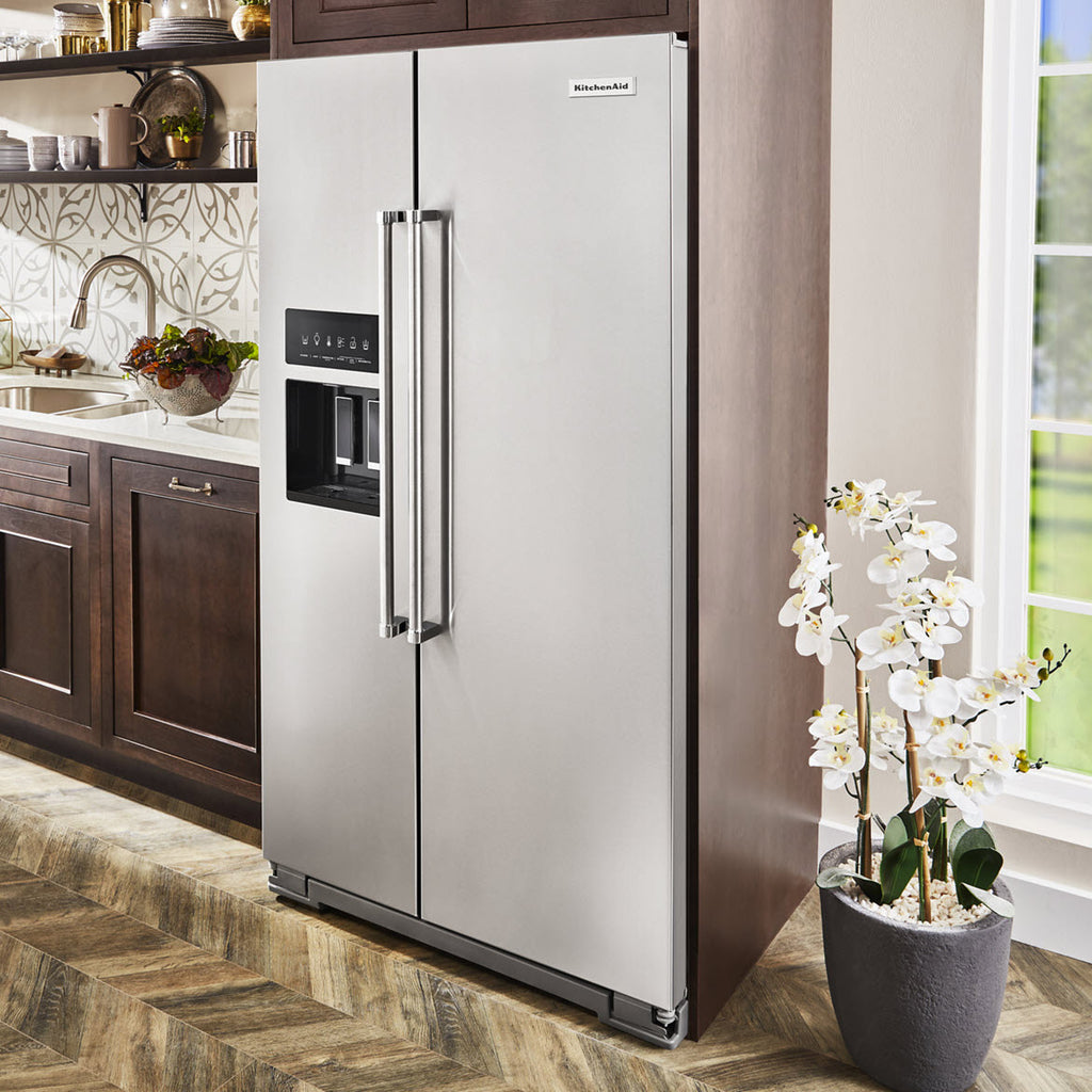 KitchenAid 19.9 cu. f.t Counter-Depth Side-by-Side Refrigerator with Preserva Food Care System