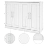 Illusion Full Cabinet Bed With Mattress, White
