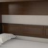 Melbourne Queen Wall Bed with Desk Combo in Walnut