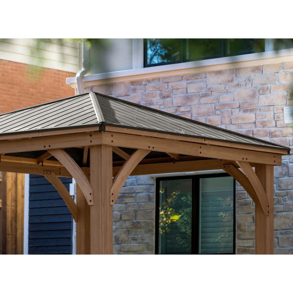 Yardistry 12' x 12' Cedar Gazebo with Aluminum Roof