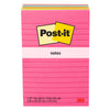 Post-it Ruled Notes, Assorted Pastel Colors, 4" x 6" - 100 Sheets, 5 Pads Image