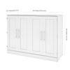 Illusion Full Cabinet Bed With Mattress, White