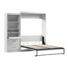 Boutique Queen Murphy Bed and Shelving Unit with Drawers and Pull-Out Shelf