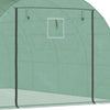 Outsunny 11.5' x 10' x 6.5' Walk-in Tunnel Greenhouse with Zippered Mesh Door, 7 Mesh Windows & Roll-up Sidewalls, Upgraded Gardening Plant Hot House with Galvanized Steel Hoops, White