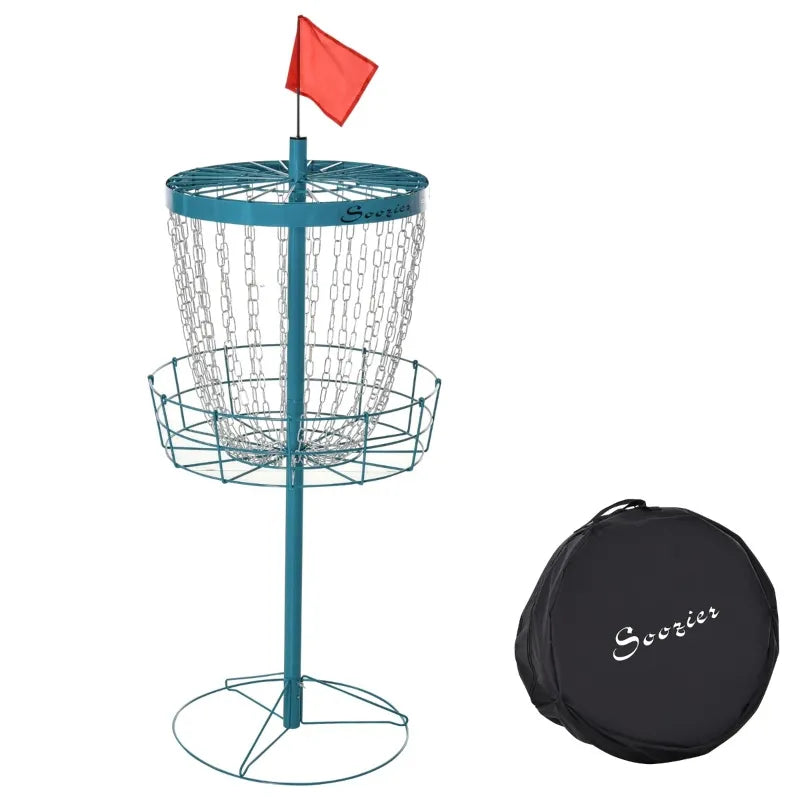 Soozier 24-Chain Lightweight Portable Practice Basket for Disc Golf Target Stand w/ Bag