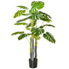 HOMCOM 3.5ft Artificial Monstera Tree, Faux Decorative Plant in Nursery Pot for Indoor or Outdoor Décor