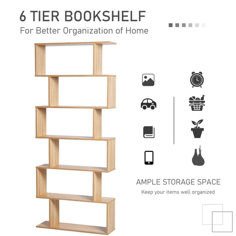 HOMCOM Industrial 5 Tier Ladder Shelf, Wall Mount Storage Shelves Bookcase with Metal Frame, Corner Unit, Plant Flower Rack, Brown