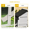 PawHut 102" 2-in-1 Wooden Rabbit Hutch, Double Main House Playpen with Tray Ramp