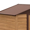 Outsunny 7.7' x 6.4' Metal Outdoor Storage Shed with Double Doors and Four Ventilation for Patio Furniture, Brown