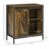 HOMCOM Buffet Cabinet, Farmhouse Sideboard, Bar Cabinet with Adjustable Shelf, Sliding Barn Door for Kitchen, White
