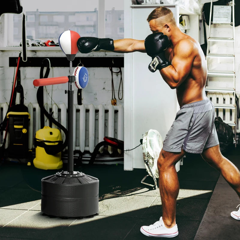 Soozier Wall Mount Reflex Boxing Trainer, 360° Rotating Boxing Bar W/ Punching Ball
