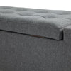 HOMCOM PU Storage Ottoman Bench Lift Top Tufted Rectangle Ottoman for Living Room, Entryway, or Bedroom, Brown