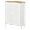 HOMCOM Modern Storage Cabinet Organizer 2-Door Cupboard w/ Adjustable Shelves, White