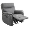 HOMCOM Linen Touch Upholstered Fabric Reclining Living Room Lounger w/Padded Footrest