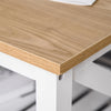 HOMCOM Farmhouse Style Coffee Table with X Bar Frame, Open Slat Wooden Bottom Shelf - Natural/White