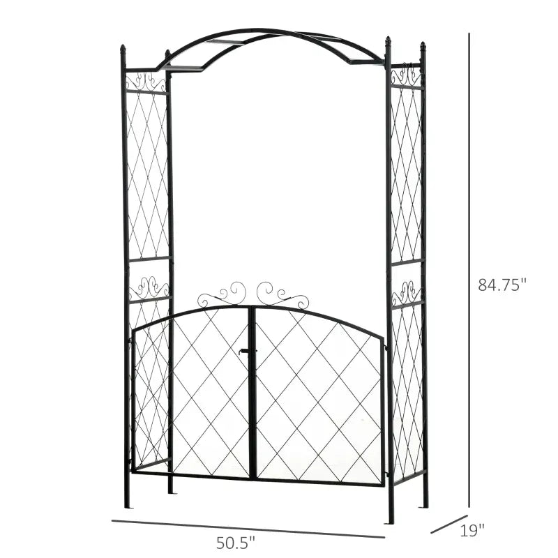Outsunny Garden Decorative Fence 4 Panels 44in x 12ft Steel Border Edging for Landscaping