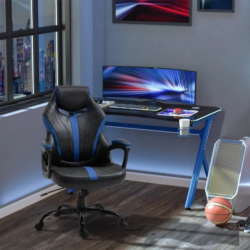Vinsetto eSports Design Gaming Chair with Adjustable Height, Thick Padded Seat and Wheels