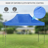 Outsunny 9.7' x 14.5' Folding Gazebo Steel Canopy Party Tent With Carry Bag - Blue