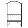 Outsunny Metal Trellis Arbor Arch for Climbing Plants with Garden Bench, Grow Grapes & Vines, Patio Decor & 2-Person Outdoor Steel Decorative Seating, 484 lbs. Weight Capacity, Black