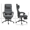 Vinsetto Home Office Chair Computer Chair with Retractable Footrest Adjustable Height Reclining Function Dark Gray