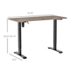 Vinsetto Height Adjustable Standing Desks Electric Standing Computer Desk with 4 Memory Button Control & LED Display