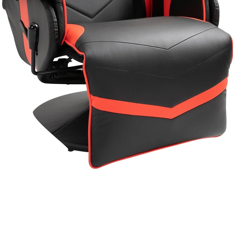 Open Box Vinsetto Home Comfortable Office Video Game Sofa Swivel Chair with a Strong Ergonomic Design & Quality Material - Black and Red