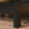 HOMCOM Modern End Table, Accent Side Table with 2 Storage Shelves for Living Room, Bedroom, Black