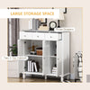 HOMCOM Modern Sideboard Buffet Cabinet with 3 Storage Drawers and 3 Doors for Living Room, Dining Room, White