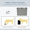 PawHut Raised Pet Feeding Storage Station with 2 Stainless Steel Bowls Base for Large Dogs and Other Large Pets, White