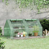Outsunny 9' L x 3' W x 3' H Portable Tunnel Greenhouse Outdoor Garden Mini Hot House with Zipper Doors & Water/UV Cover