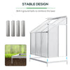 Outsunny 6' x 4' Aluminum Greenhouse Polystyrene Walk-in Garden Greenhouse with Adjustable Roof Vent and Lockable Door, Clear