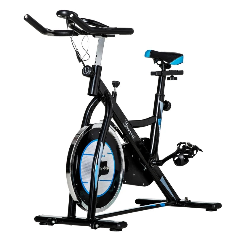 Soozier Indoor Cycling Bike LCD Monitor Exercise Stationary Adjustable Seat & Handle