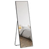 HOMCOM Full Length Dressing Mirror, Floor Standing or Wall Hanging, Aluminum Alloy Framed Full Body Mirror, Black