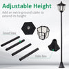 Outsunny Outdoor Solar Lamp Post Street Light, Waterproof with Auto Sensor Control, Adjustable Brightness, Beautiful Classic Lantern Style, for Pathway, Backyard, Porch, Patio