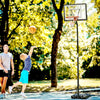 Soozier Basketball Stand 5.1ft-6.9ft Adjustable Basketball Hoop w/ 33Inch Backboard