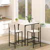 HOMCOM Industrial 3-Piece Dining Table and 2 Chair Set for Small Space in the Dining Room or Kitchen, Vintage Wood