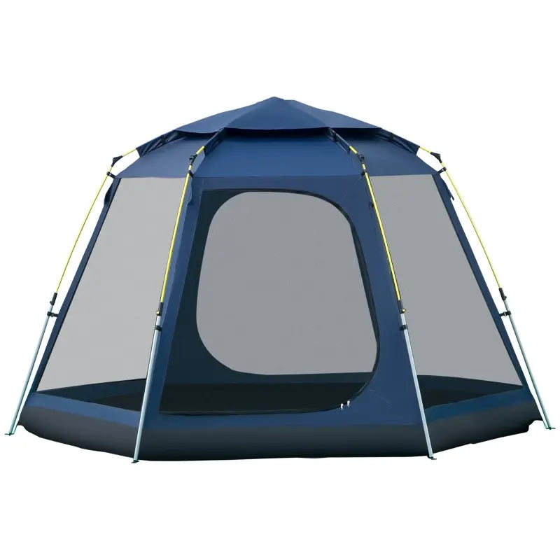 Outsunny 3-4 Person Easy Setup Cabin Tent with Two Room and Groundsheet, Waterproof & UV30+ Camping Tent with Carrying Bag, Charcoal
