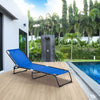 Outsunny Folding Chaise Lounge Pool Chairs, Outdoor Sun Tanning Chairs, Folding, Reclining Back, Steel Frame & Breathable Mesh for Beach, Yard, Patio, Wine Red