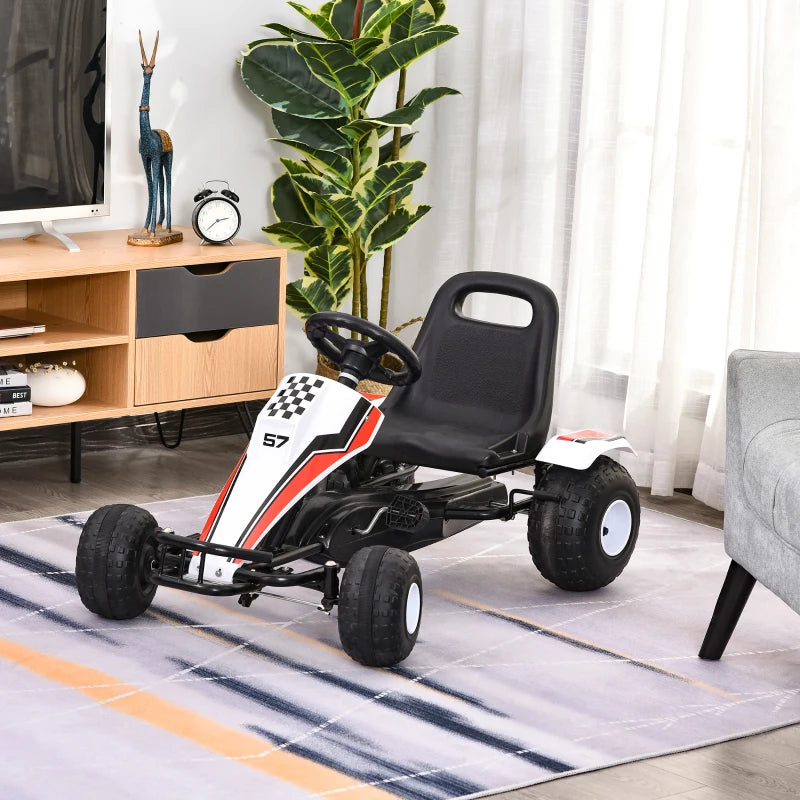 ShopEZ USA Outdoor Children Playing Pedal Kart Toy w/ Gear Adjustments & Comfort Seat Race