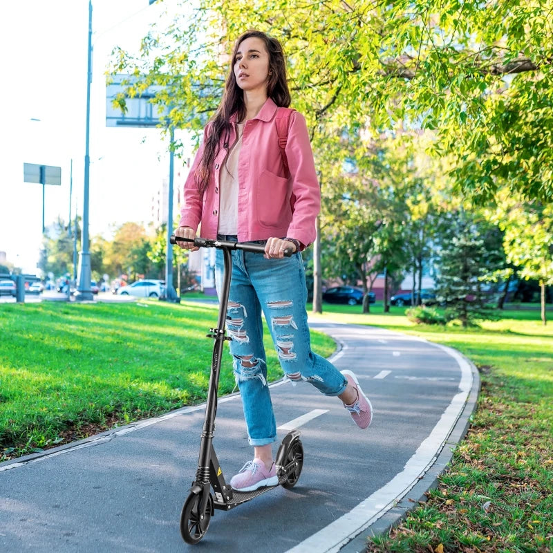 Soozier One-click Folding Kick Scooter w/ Adjustable Height and Dual Brake System