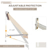 Outsunny 6' Drop Arm Manual Retractable Sun Shade Patio Window Awning - Cream