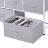 HOMCOM Seven Cube Craft Storaging Organizer with Large Tabletop and Easy Assembly