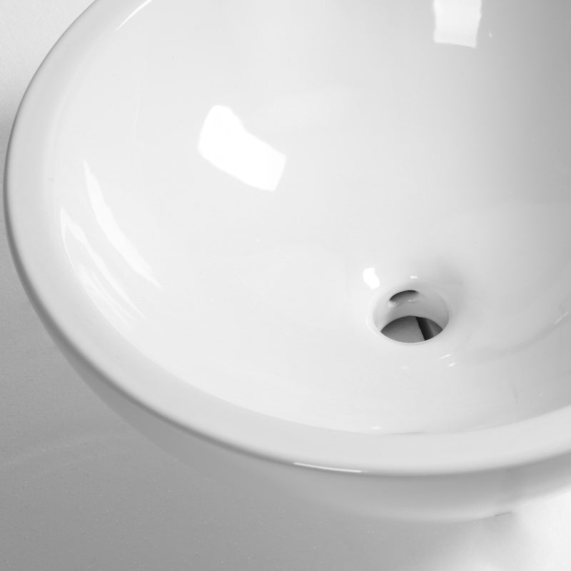 kleankin DIY Hemispherical Shaped Basin Style Water Bowl, Easy To Clean, White