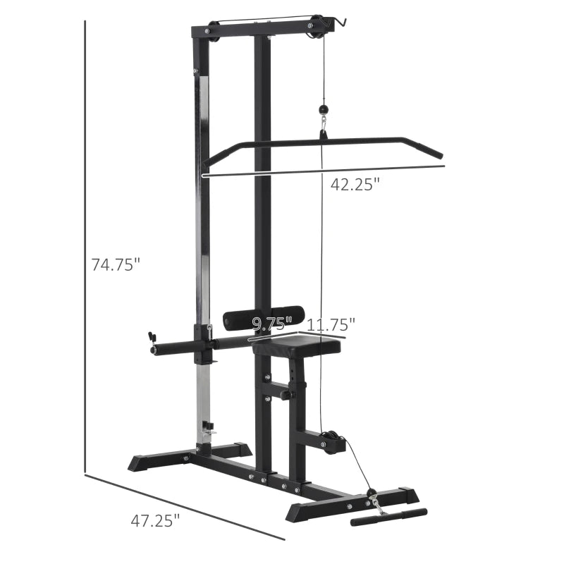 Soozier Multi-Function Power Tower, Lat Pull Down Machine Arm