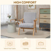 HOMCOM Soft Accent Chair Upholstered Arm Chair for Living Room Furniture Comfy Chair for Bedroom Living Room Chair Gray