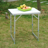 Open Box Outsunny 23" Aluminum Lightweight Portable Folding Easy Clean Camping Table with Carrying Handle